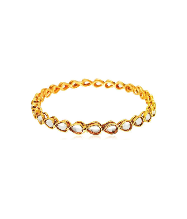 Youbella Gold Plated Kundan Jewellery Bangles For Women (2.4)